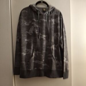 Athletic Works Men's Gray Lightweight Two-tone Gray Hoodie